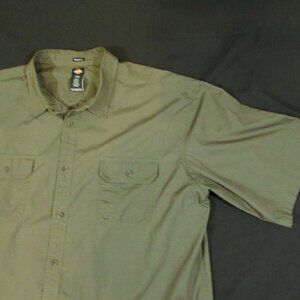 Dickies Relaxed Fit button up Men's short sleeve shirt 2XL Olive Green